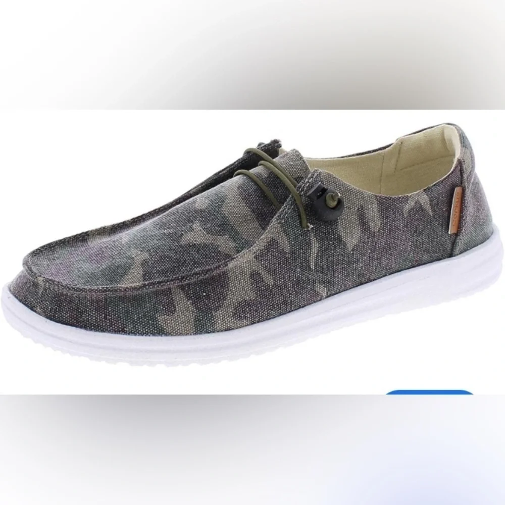 Corky’s kayak camouflage canvas‎ loafers size 9